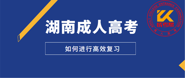 2021年湖南成人高考如何进行高效复习